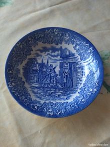 Antiques: Bonito plato hondo de porcelana ironstone england.